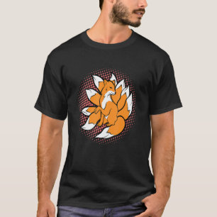 Nine Tailed Kitsune Japanese Fox Kami Inari For Gi T-Shirt