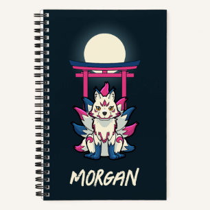 Nine-Tailed Kitsune- Japanese Fox Personalised Notebook