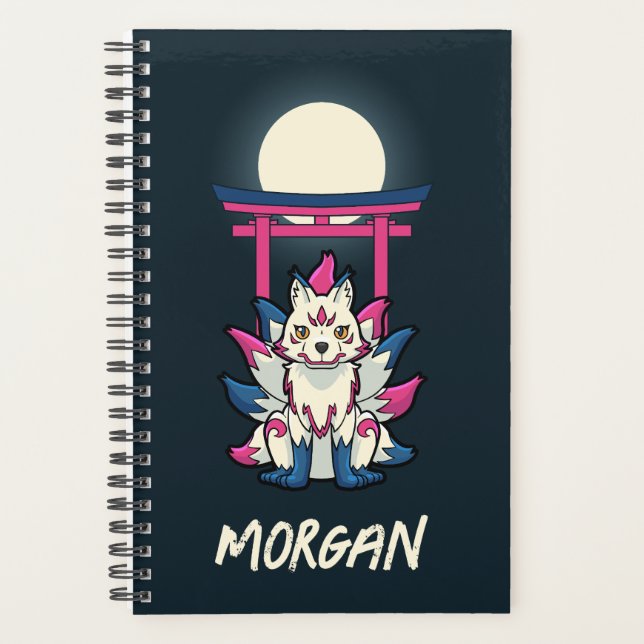 Nine-Tailed Kitsune- Japanese Fox Personalised Planner (Front)