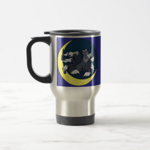 Nine Tailed Silver Fox (Kitsune) Travel Mug