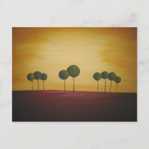 Nine Trees at Sunset Postcard