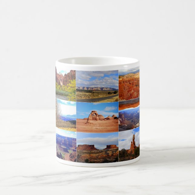 Nine Utah Landscape Collage Icons Coffee Mug (Center)