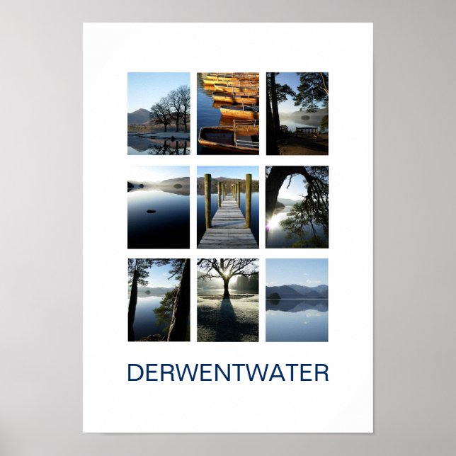 Nine Views of Derwentwater - Lake District Poster (Front)