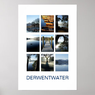 Nine Views of Derwentwater - Lake District Poster