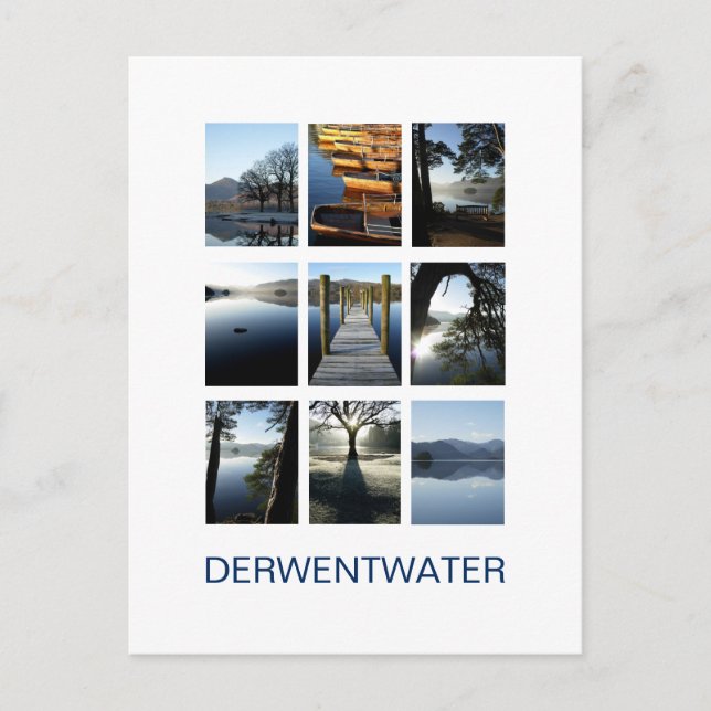 Nine Views of Derwentwater - Lake District, UK Postcard (Front)