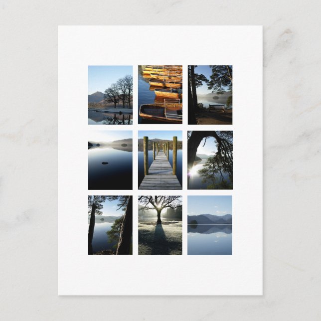 Nine Views of Derwentwater - Lake District, UK Postcard (Front)