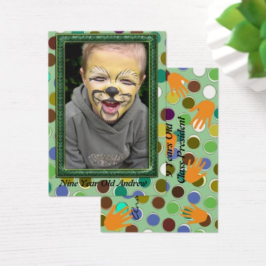 Nine Year Old Boys Photo Cards