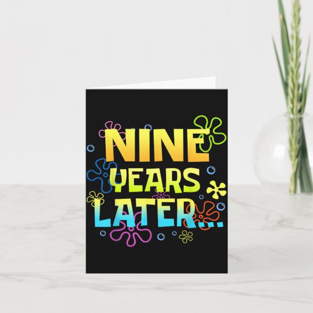 Nine Years Later Funny Meme 9 Year Old 9th Card (Front)