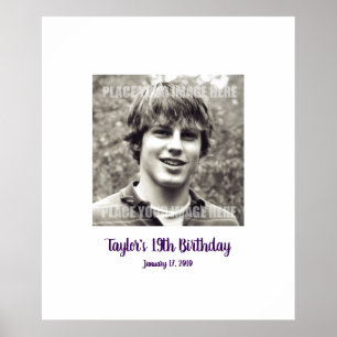 Nineteenth birthday 19th Sign In Party Board 19