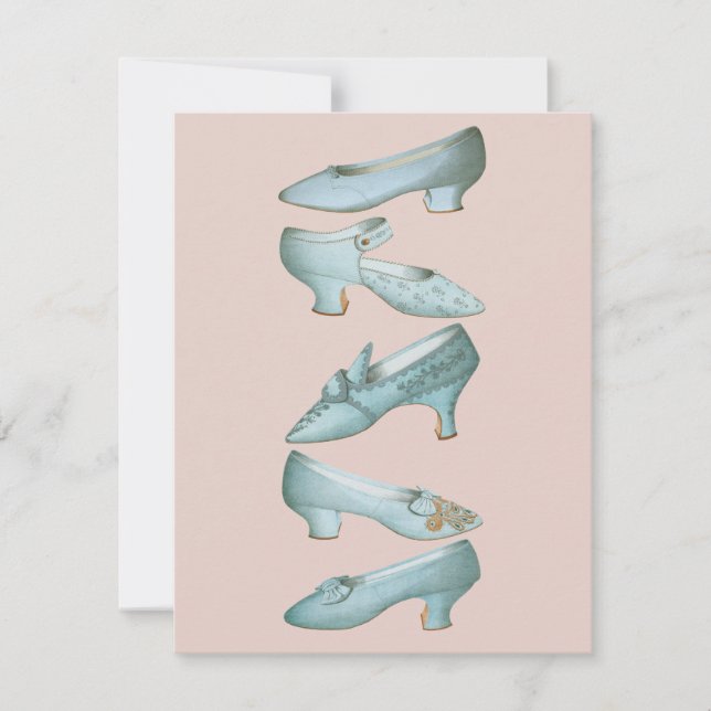 Nineteenth Century Vintage Shoes Card (Front)