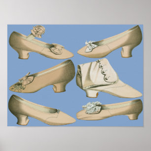 Nineteenth Century Vintage Shoes Poster