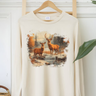 Nineties Vintage Buck And Doe Deer Women & Men's T-Shirt