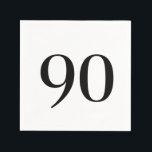 Ninetieth Birthday Cocktail Napkin<br><div class="desc">90th Birthday cocktail napkins.  Simple.</div>