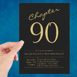 Ninety Black Gold 90th Birthday Party Invitation<br><div class="desc">Celebrate your loved one's 90th birthday in style with this exclusive black and gold invitation. Perfect for a family gathering or a larger party, this invitation is sure to impress your family and friends with its elegant black and gold design. Make your 90th birthday celebration one to remember and send...</div>