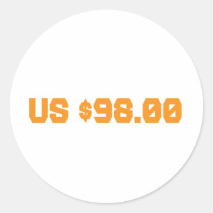 Ninety eight dollars classic round sticker