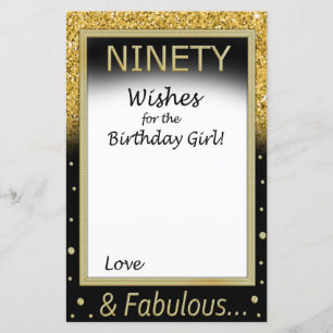Ninety Wishes for the birthday girl
