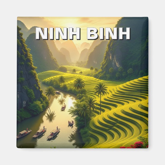 Ninh Binh Vietnam Travel Magnet (Front)