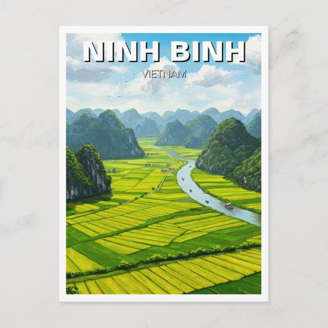Ninh Binh Vietnam Travel Postcard (Front)