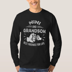 Nini And Grandson Matching Fist Bump Best Friend F T-Shirt