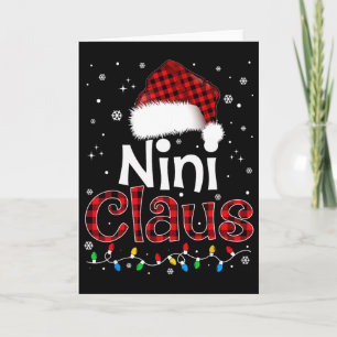 Nini Claus Funny Santa Claus Matching Family Pajam Card