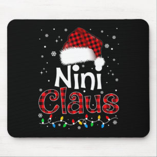 Nini Claus Funny Santa Claus Matching Family Pajam Mouse Mat