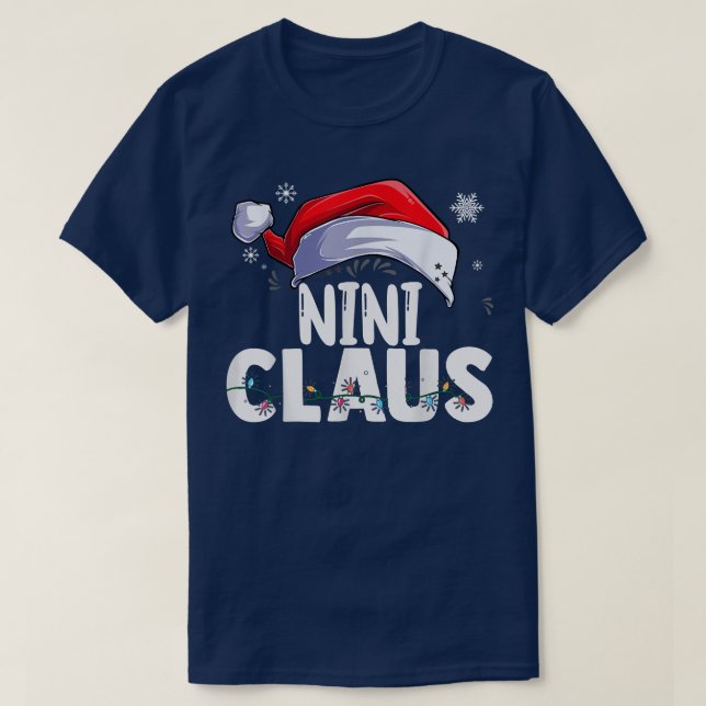 Nini Claus Xmas Family Matching Grandma Funny Chri T-Shirt (Design Front)