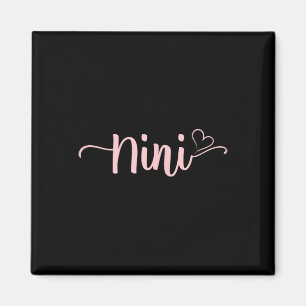 Nini Heart Xmas Grandma Women Mother's Day Christm Magnet