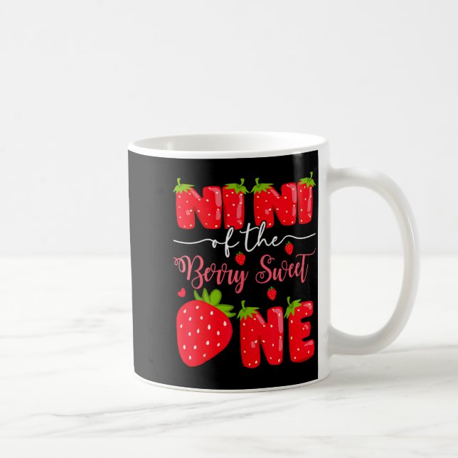 Nini Of The Berry Sweet One 1st Birthday Strawberr Coffee Mug (Right)