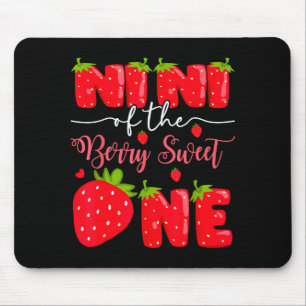 Nini Of The Berry Sweet One 1st Birthday Strawberr Mouse Mat