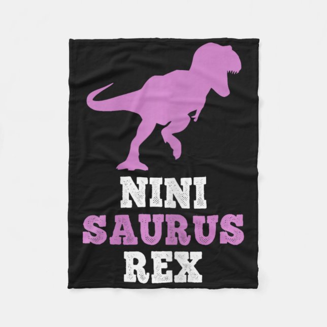 Nini-saurus Rex Dino Dinosaur Ninisaurus Funny  Fleece Blanket (Front)