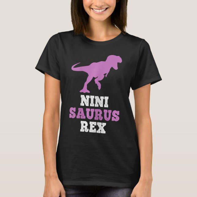 Nini-saurus Rex Dino Dinosaur Ninisaurus Funny  T-Shirt (Front)