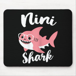 Nini Shark Mother's Day Grandma Funny Mouse Mat