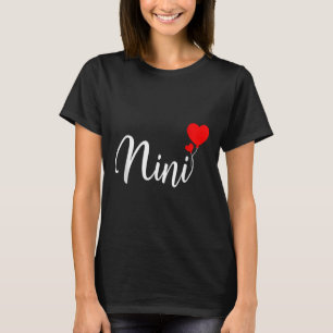 Nini Sweetheart Design With Romantic Heart T-Shirt