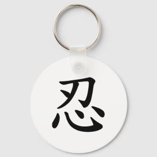 Ninja 忍 - Japanese and Chinese calligraphy Key Ring