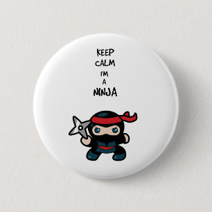 Ninja 6 Cm Round Badge