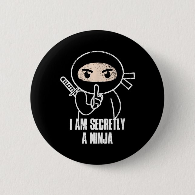 Ninja 6 Cm Round Badge (Front)