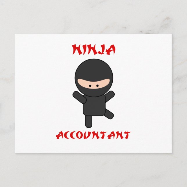 Ninja Accountant Postcard (Front)