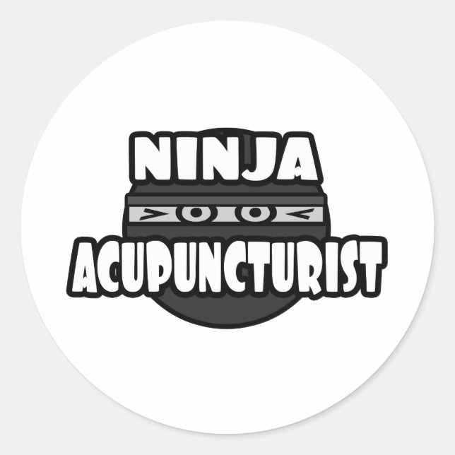 Ninja Acupuncturist Classic Round Sticker (Front)