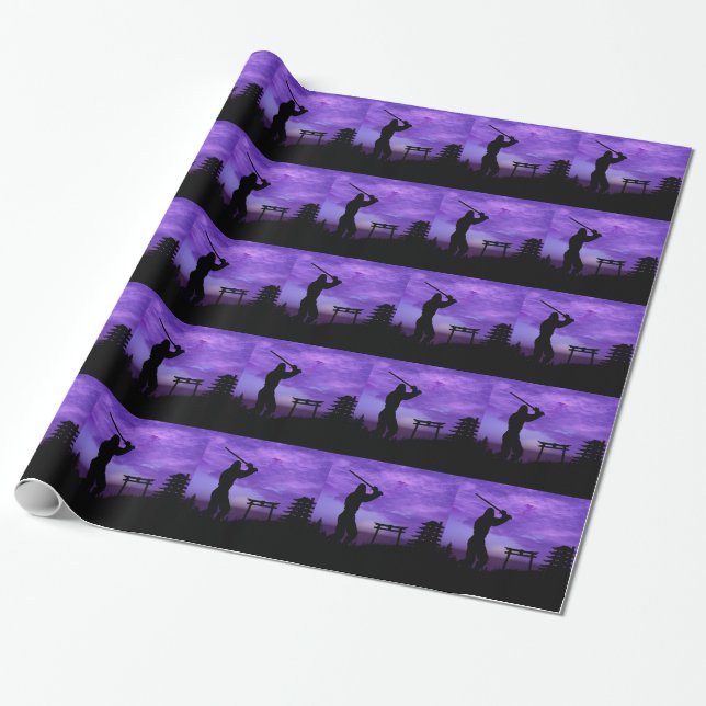Ninja Attack Wrapping Paper (Unrolled)