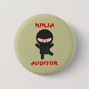 ninja auditor 6 cm round badge