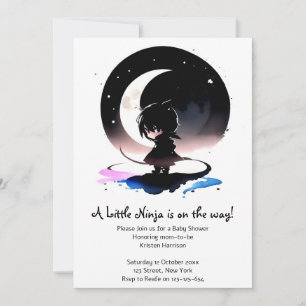 Ninja Baby Shower Adventure: Stealthy Invitation
