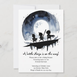 Ninja Baby Shower Invitation