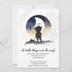 Ninja Baby Shower Invitation