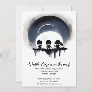 Ninja Baby Shower Invitation