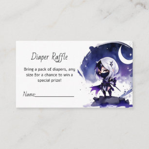 Ninja Baby Shower: Stealthy Diaper Raffle Enclosure Card