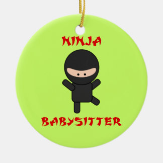 Ninja Babysitter Ceramic Tree Decoration