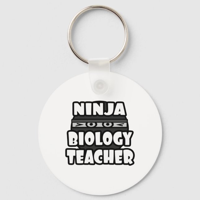 Ninja Biology Teacher Key Ring (Front)