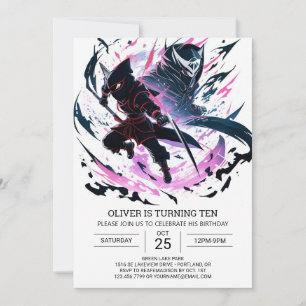 Ninja Birthday Adventure for Kids Invitation