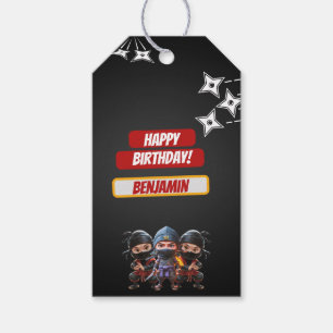 Ninja Birthday Gift Tags