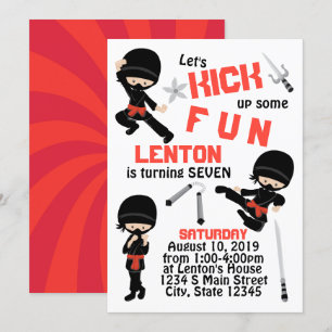Ninja Birthday Invitation